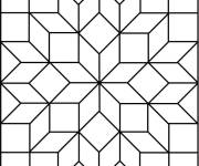 Coloriage et dessins gratuit Mosaique convexe à imprimer