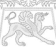 Coloriage Mosa&iuml;que d'un griffon