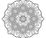 Coloriage Mosaique de cercles ps