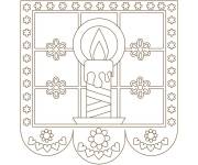 Coloriage Mosaique de chandelle
