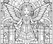 Coloriage Mosaïque de conte de fées fantaisiste