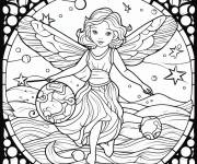 Coloriage Mosa&iuml;que de f&eacute;es