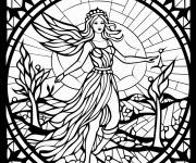 Coloriage Mosa&iuml;que de f&eacute;es magique