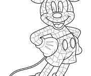 Coloriage Mosa&iuml;que de Mickey Mouse souriant