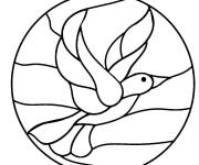 Coloriage Mosaique de mouette