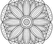 Coloriage Mosaïque de tournesols détaillé