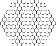 Coloriage Mosaique en alv&eacute;oles