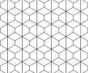 Coloriage Mosaique en formes de losanges et trap&egrave;zes