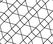 Coloriage Mosaique en g&eacute;om&eacute;trique avec hexagones, triangles et carr&eacute;s