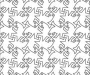 Coloriage Mosaique en l&eacute;zard