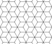 Coloriage Mosaique en losanges