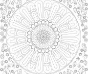 Coloriage Mosaique en mandala avec motifs magnifique