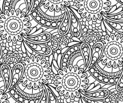 Coloriage Mosaique en mod&egrave;le de doodle