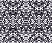 Coloriage Mosaique en noir et blanc pour adulte
