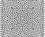 Coloriage Mosa&iuml;que  en p&eacute;tale et coeur
