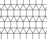 Coloriage Mosaique en triangles et carr&eacute;s facile