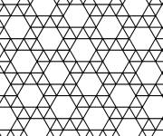 Coloriage Mosaique en triangles et hexagones