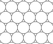 Coloriage Mosaique en trid&eacute;cagones et triangle