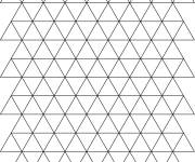Coloriage Mosaique facile en forme de triangles