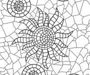 Coloriage Mosaique forme coloriable