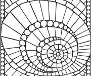 Coloriage Mosaique g&eacute;om&eacute;trique anti-stress