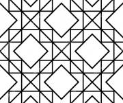 Coloriage Mosaique g&eacute;om&eacute;trique facile