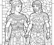 Coloriage Mosaique grec antique pour adulte