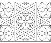 Coloriage Mosa&iuml;que islamique arabesque