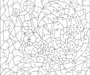 Coloriage Mosaique magique en couleurs