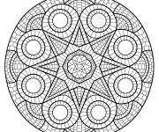 Coloriage Mosaïque Mandala Étoile