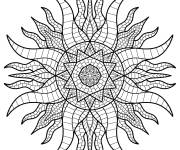 Coloriage Mosaïque Mandala Soleil