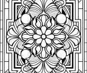 Coloriage Mosaique mod&egrave;le 