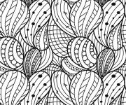 Coloriage Mosaique motif de griffon zen dessin&eacute;e &agrave; la main
