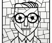 Coloriage Mosa&iuml;que simple adapt&eacute;e aux ce1