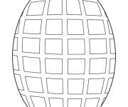 Coloriage et dessins gratuit Oeuf de P&acirc;ques d&eacute;cor&eacute; en forme g&eacute;om&eacute;trique à imprimer