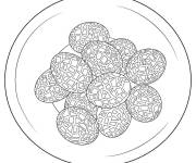 Coloriage Oeufs de Paques en Mosaique