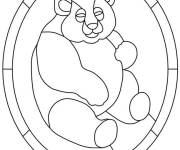 Coloriage et dessins gratuit Ours Mosaique à imprimer