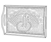 Coloriage Panneau en Mosaique