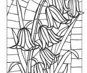 Coloriage et dessins gratuit Peinture en Mosaique sur vitrail à imprimer
