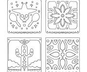 Coloriage Quatre illustration de mod&egrave;le