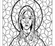 Coloriage Saint Mosaique