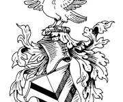 Coloriage Armoirie du moyen age