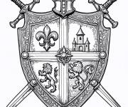 Coloriage Blason au Moyen &Acirc;ge