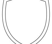 Coloriage et dessins gratuit bouclier simple à imprimer