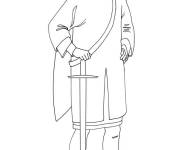 Coloriage Bouclier sur le dos de chevalier