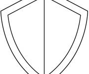 Coloriage Bouclier symbole de moyen age