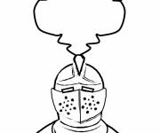 Coloriage et dessins gratuit casque de combat du roi à imprimer