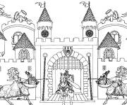 Coloriage Ch&acirc;teau du Roi Arthur