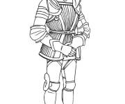 Coloriage Chevalier debout