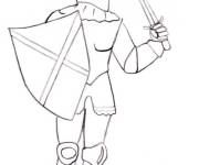 Coloriage Chevalier en armure cp
